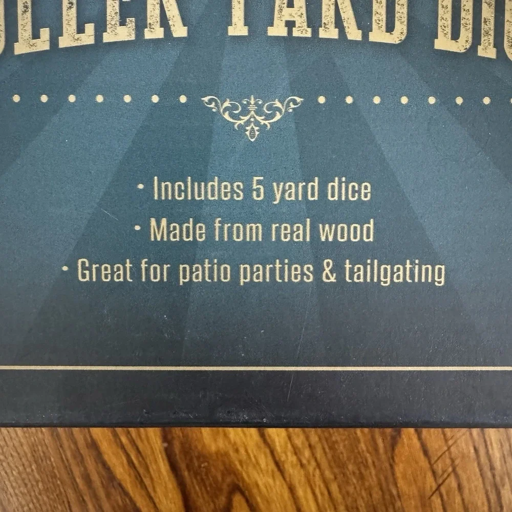 The Original Fun Workshop Big Roller Yard Dice (5 Wooden Dice) New Original Box
